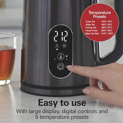Tetera Eléctrica Con Control Digital De Temperatura Hamilton