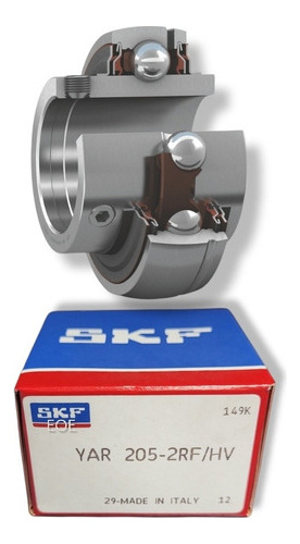 Rodamiento Yar 205-2rf/hv De Bolas- Skf   Med: 25x52x34,1x15