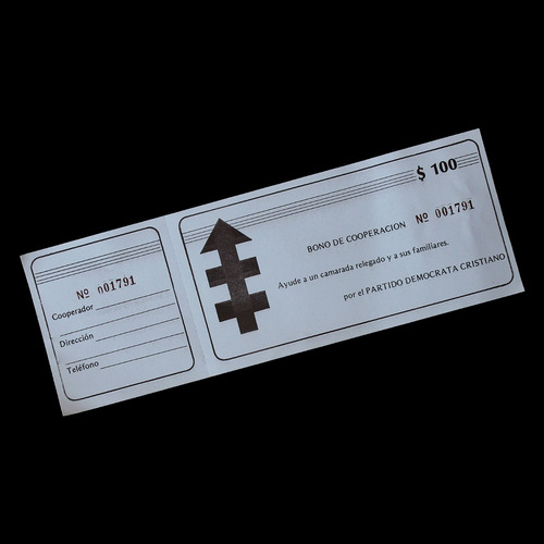 Imagen 1 de 3 de ¬¬ Billete Político Bono Partido Demócrata Cristiano Zp