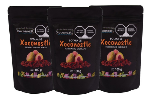 Xoconostle Enchilado Deshidratado 100g (3 Bolsas)