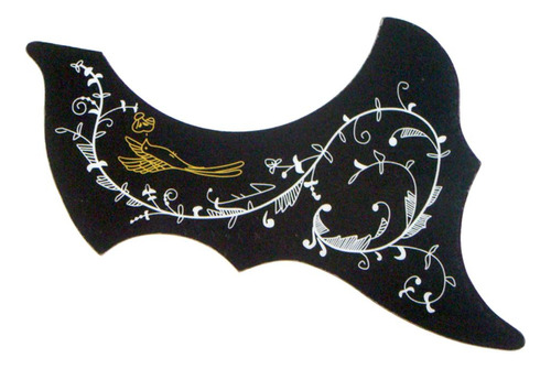 Pickguard Scratch Etched Pvc Sticker Para Guitarra Flor De