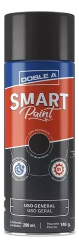 Pintura En Aerosol Smart Paint Doblea 350ml X 3 Unid = Color Negro Brillante