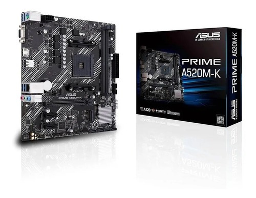 Tarjeta Madre Asus Prime A520m-k Am4 Ddr4 Micro Atx