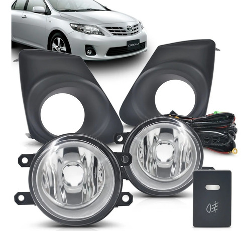 Kit Completo Faro Auxiliar Toyota Corolla 11/2012/2013/2014