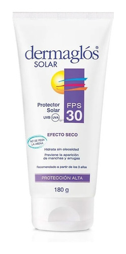  Dermaglos Protector Solar Fps 30 Efecto Seco 180g 