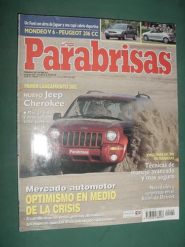 Revista Parabrisas 280 Jeep Cherokee Ford Mondeo Peugeot 206