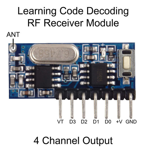 Interruptor De Control Remoto Inalámbrico De 433 Mhz, Mini R