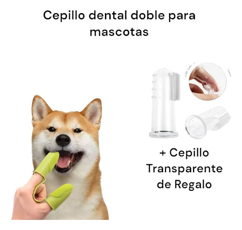 Cepillo De Dientes Doble Mascota Perro, Gato, Cerdas