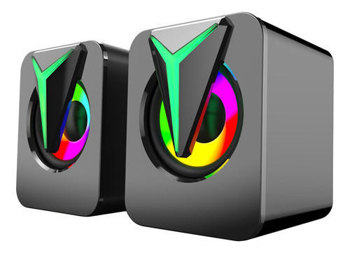 Mini Altavoz De Escritorio Estéreo Pequeño Rgb Dazzling Acti