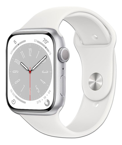 Processador Apple Watch Series 8 S8, tela Retina, 45 mm, cor da caixa, alumínio