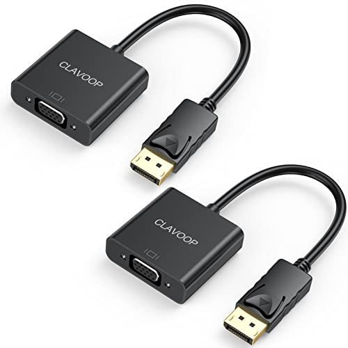 Adaptador Displayport A Vga Clavoop, Paquete De 2 Displaypor