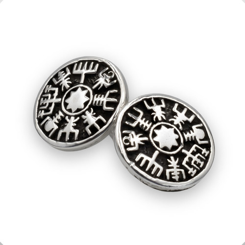 Aros Vegvísir Vikingo Guerreros Plata Fina 925 | M146