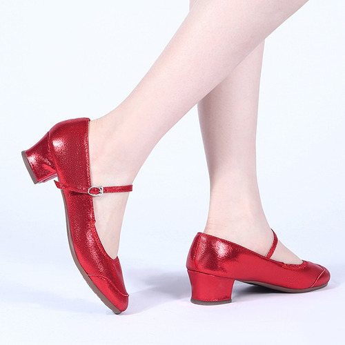 Zapatos De Baile Elegantes De Tacón Medio Para Mujer