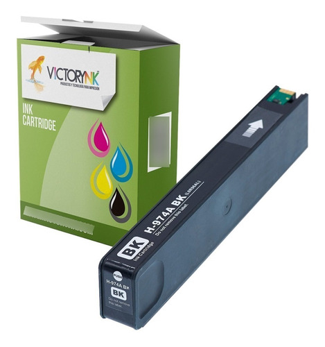  Pack 4 Cartuchos Tinta 974a Victorynk Compatible Con Hp 974