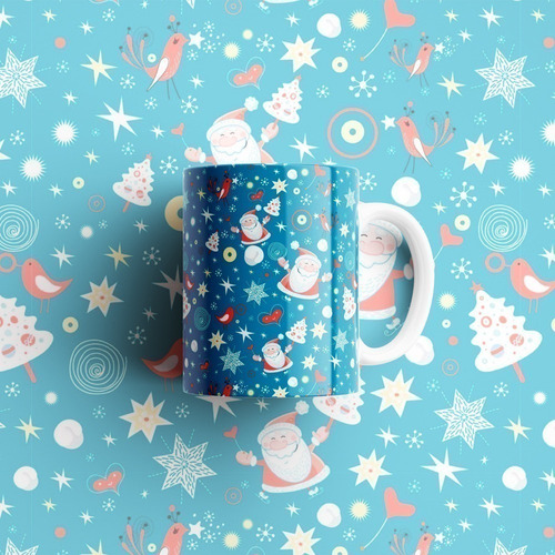 15 Plantillas Sublimación Tazas - Collage Navidad 