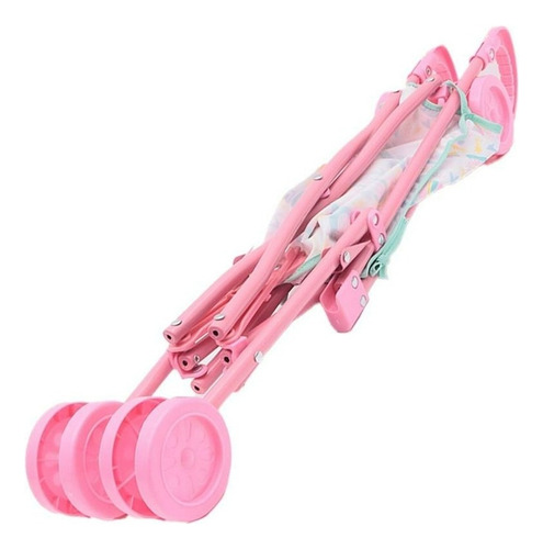 Bebé Con Carriola Juguete Infantil Incluye Biberón Y Chupón Rosa