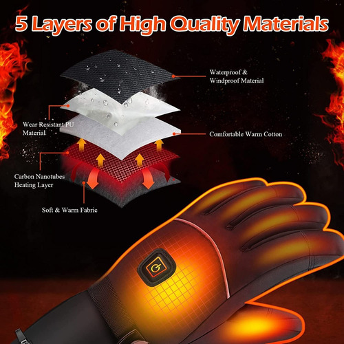Guantes Calefactables A Batería De Litio Invierno Moto