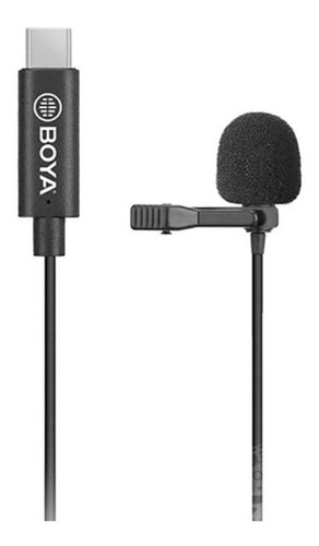 Imagem 1 de 3 de Microfone Lapela Usb-c Para Celular Android Boya By-m3