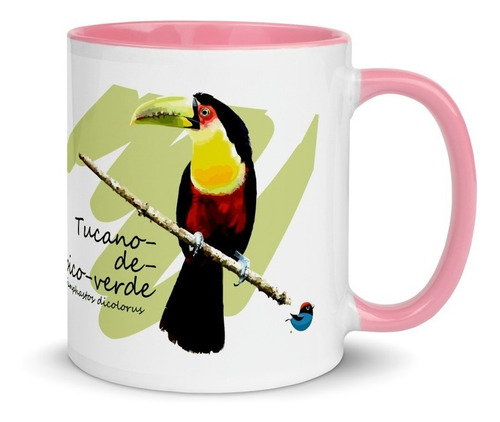 Imagem 4 de 7 de Caneca Personalizada Aves De Ubatuba (tucano De Bico Verde)