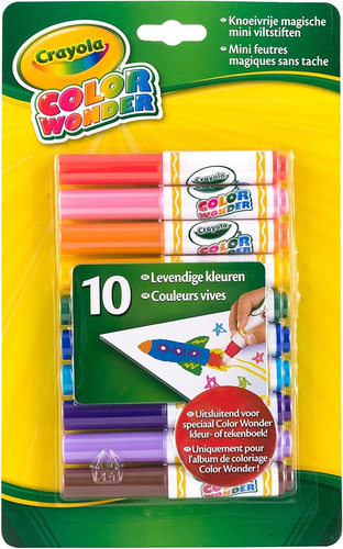 Marcadores Para Colorir Crayola Color Wonder Mess Free, 10 U