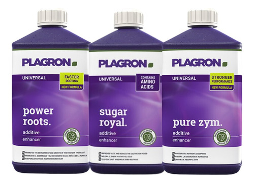 Power Roots + Pure Zyn + Sugar Royal 250ml Plagron Aditivos