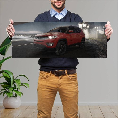 Cuadro 30x80cm Auto 2018 Jeep Compass Night Eagl 117