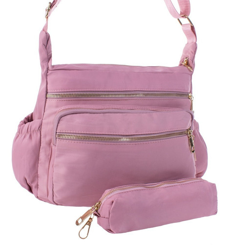 Bolsa Feminina Em Nylon Ombro E Lateral Novidade Moda Barato