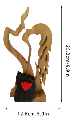Adorno De Madera Para Estatua De Pareja Eterna Para El Día D