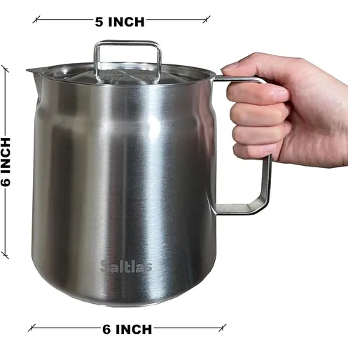 Olla Profunda De Acero Inoxidable 2 Litros Para Freír
