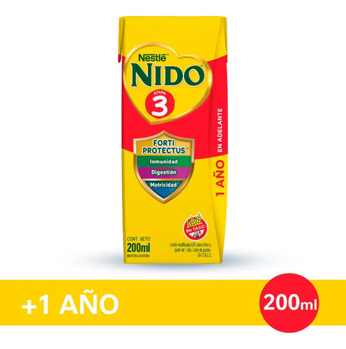 Nido 3 Defensas Leche Infantil X200ml