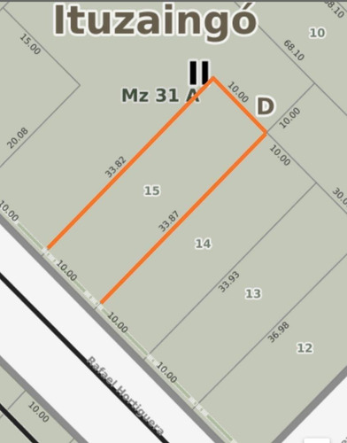 Imagen 3 de 5 de Lote - 330 M2 - Ituzaingo