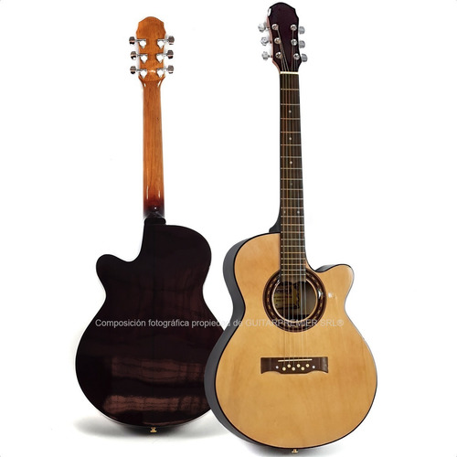 Guitarra Acustica Corte Lujo Varios Modelos + Pua + Funda