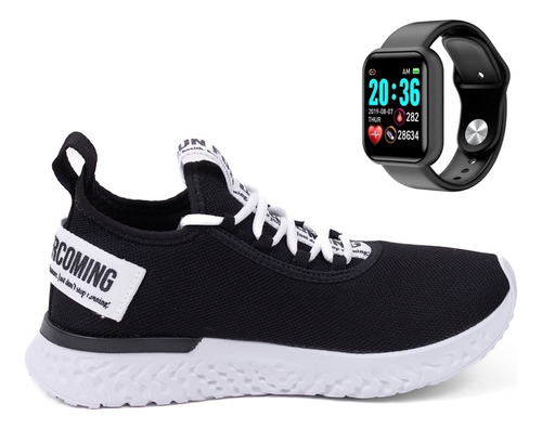 Tenis Para Caminhar Runflex Speed + Smartwatch D20