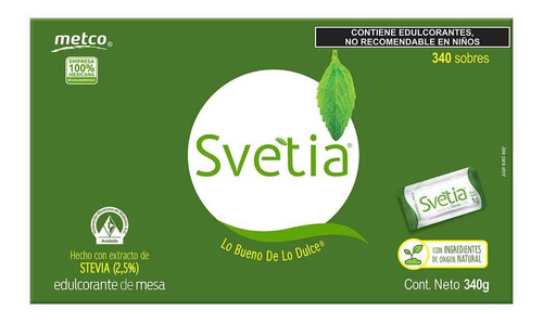 Endulzante Svetia Metco 340 Sobres