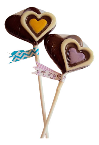 Chupetines Corazón  De Chocolate