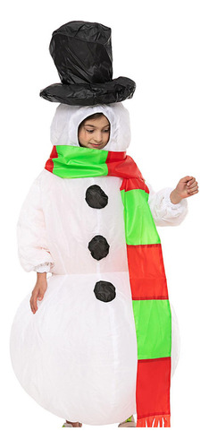 Traje Inflable Reutilizable Dibujos Niño Muñeco De Nieve