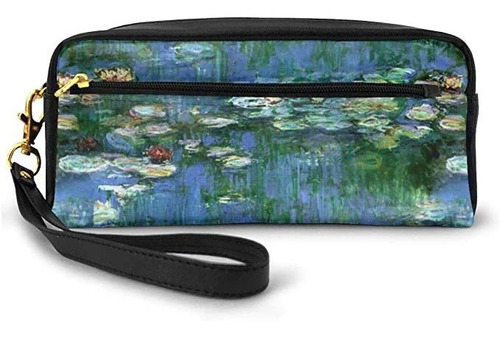 Lirios De Claude Monet Nenúfares Caja De Lápiz De Gran Capac