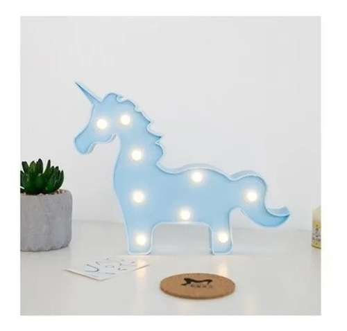 Figuras Lumínicas Luz Led Decoracion Unicornio Cálido