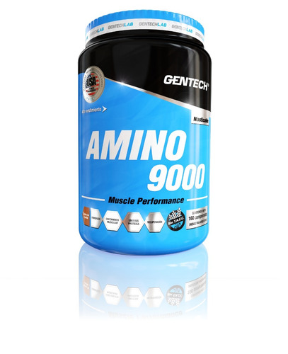 Amino 9000 Gentech 160 Tab Aminoácidos Masticables Sin Tacc