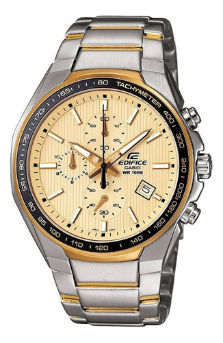 Relógio Masculino Casio Ef-567 Sg - Original Cor da correia Aço/Dourado Cor do bisel Aço/Dourado Cor do fundo Champanhe