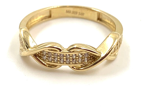 Anillo Para Dama Oro Amarillo 14 K 2.7 Gr  Hechura Especial 