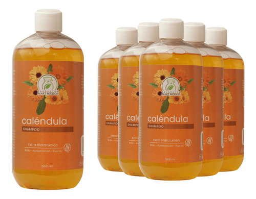  Shampoo Capilar De Caléndula (500ml) 6 Pack