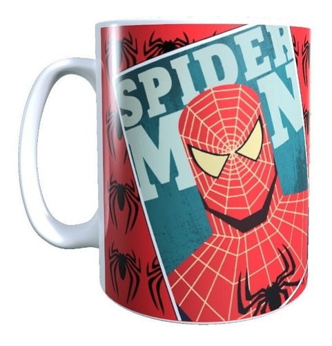 Taza Spiderman Poster Animado Marvel