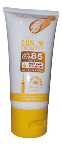 Crema Protector Solar Con Extracto De Arroz