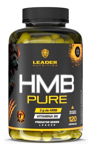 Hmb Pure Com Vitamina B6 Leader Nutrition 120 Cápsulas