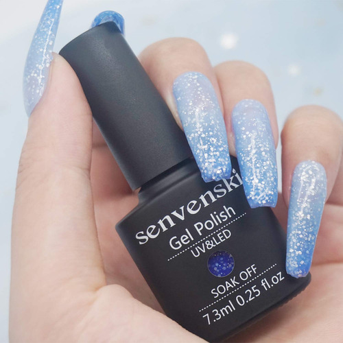 Senvenski Esmalte De Uñas De Gel Que Cambia De Color, Negro