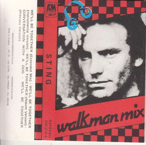 1987 Sting Uruguay Only Cassete 5 Tracks Walkman Mix Raro