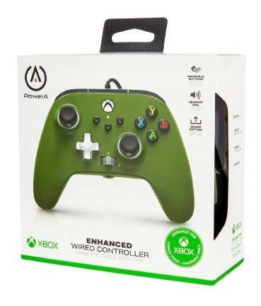 Imagen 2 de 6 de Control- Xbox One-series X|se Wired Controller Green Soldier