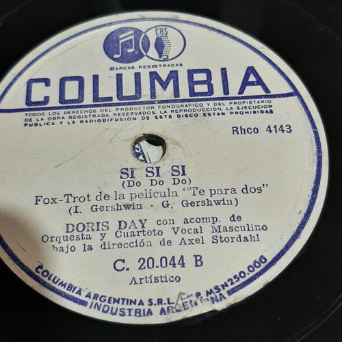 Pasta Doris Day Axel Stordahl Columbia C214