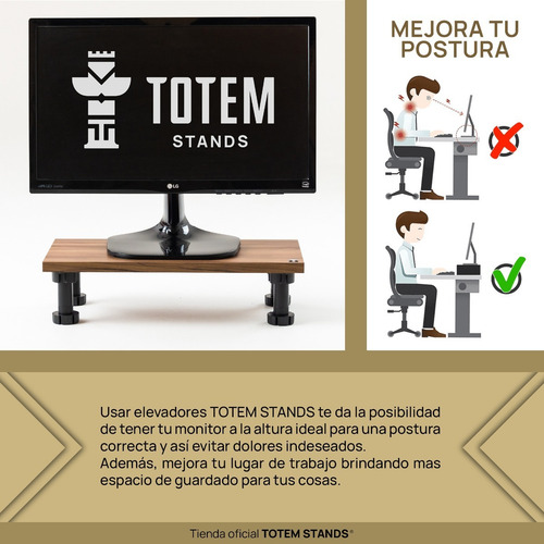 Imagen 2 de 10 de Eleva Monitor Soporte Escritorio Altura Mesa Pc